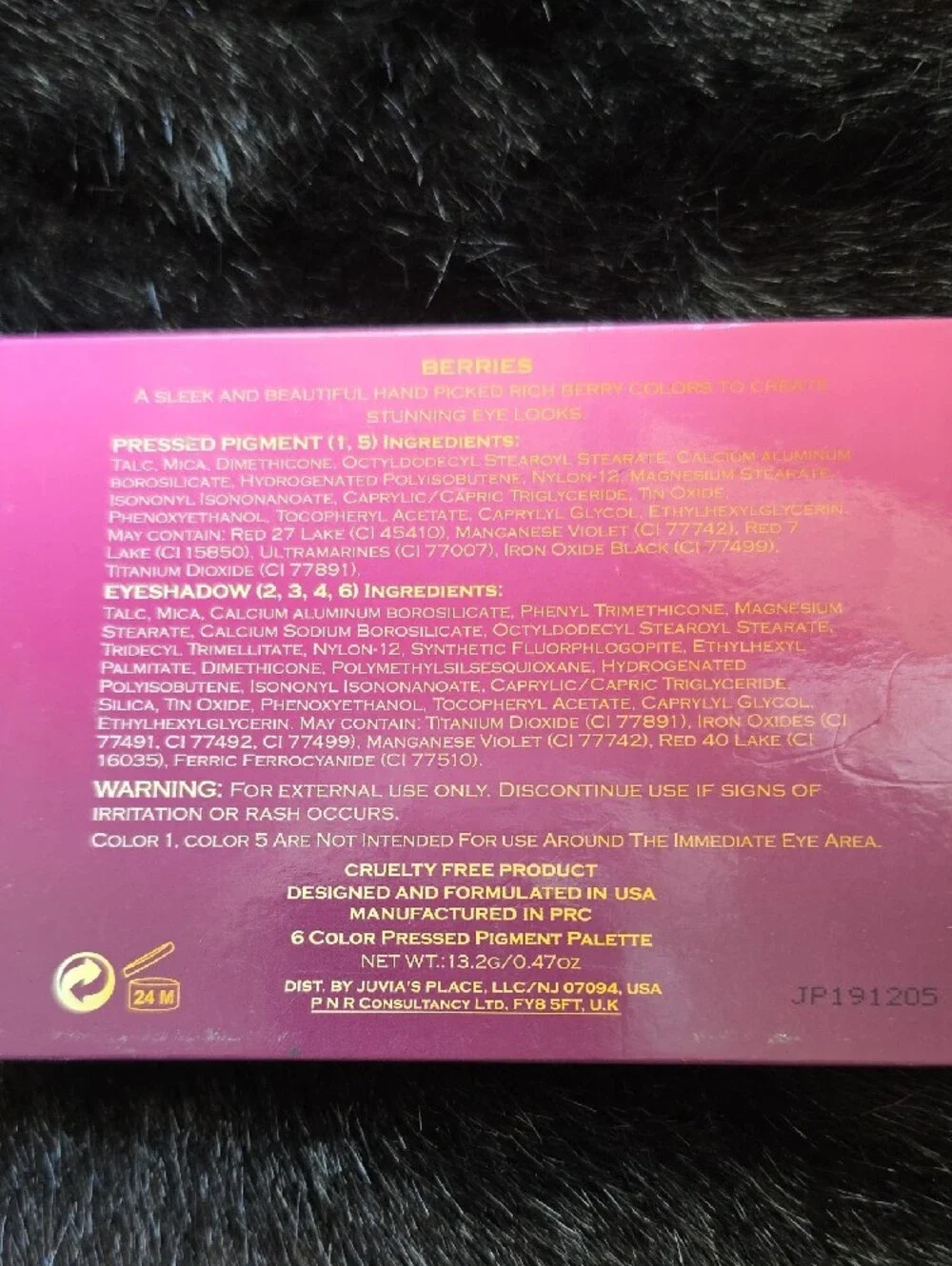 Juvia's Place The Berries Eyeshadow Palette - Pink and Purple